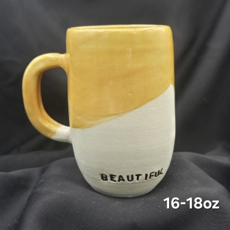 Yellow Beautiful Word Mug