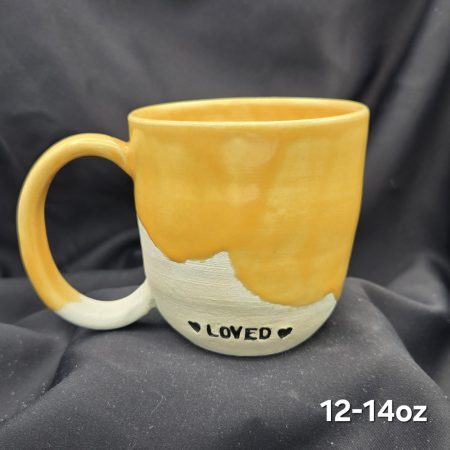 Yellow Loved Word Mug