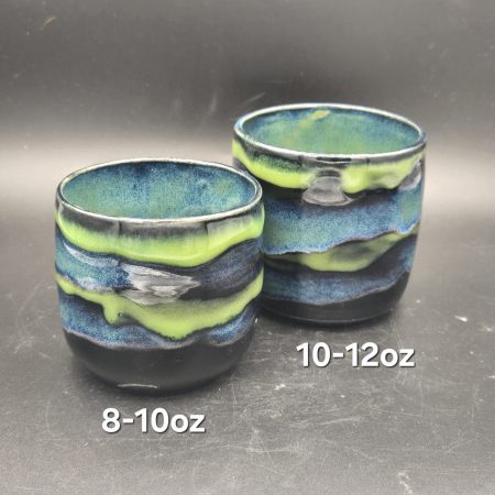 Black, Blue and Green Cup Set