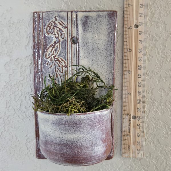 Terracotta, White and Blue Wall Planter - Image 2